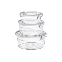 Набір контейнерів для продуктів Hobby Life 02_1149 (0,6 + 1,2 + 2,1 л)