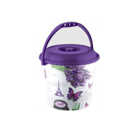 Ведро с крышкой Elif 14л (Эйфелева башня)